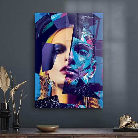 Decovetro Cam Tablo Pop Art Inked Woman