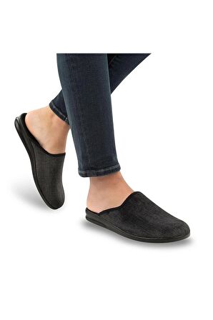 Robin Anatomik Taban Kapalı Erkek Ev Terliği Siyah