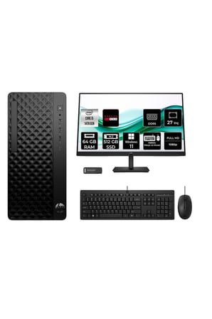ProDesk 2 Tower G1i i5 14500 64GB 512GB SSD RX550/4GB W11H Masaüstü Bilgisayar + 27" Monitör