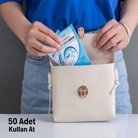 CT-STONES® 50 Adet Kullan At Pratik Kullanımlı Hijyenik Klozet Kapağı Poşeti