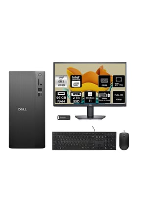 Tower ECT1250 i5 14400 96GB 2TB SSD W11P Masaüstü Bilgisayar + 27" Monitör