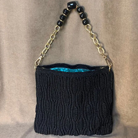 Uretti - Meryem 7194 El Örgüsü Tığ İşi Gül Motifli Kol Çantası