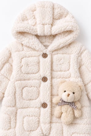  Kız Erkek Bebek Tavşan ve Ayı Oyuncaklı Peluş Tulum TLM0301