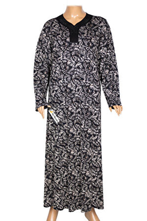 Hesna Kadın Minel Battal Beden Kuplu Boydan Siyah Elbise Desen 29