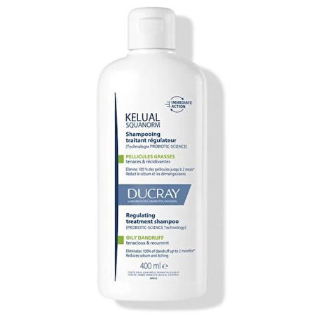 Ducray Kelual Squanorm Yağlı Saçlar Için Etkili Kepek Şampuanı 400 ml
