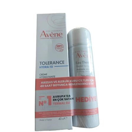 Avene Tolerance Hydra-10 Hydrating Cream 40 ml + Termal Su 50 ml