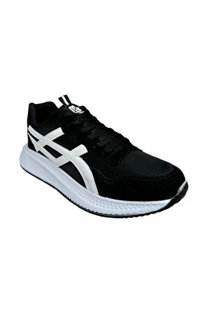 Erkek Comfort Hafif Taban Spor Ayakkabı SİYAH - BEYAZ