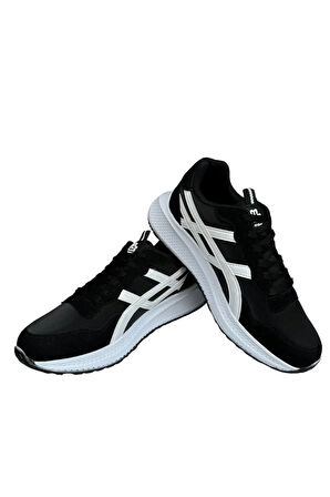 Erkek Comfort Hafif Taban Spor Ayakkabı SİYAH - BEYAZ