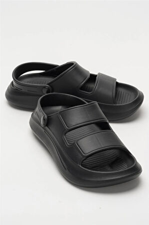 Unisex Ortopedik Deniz Havuz Terliği Sandalet SİYAH