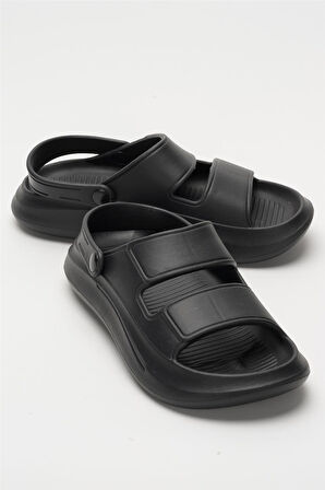 Unisex Ortopedik Deniz Havuz Terliği Sandalet SİYAH