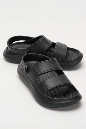 Unisex Ortopedik Deniz Havuz Terliği Sandalet SİYAH