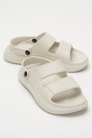 Unisex Ortopedik Deniz Havuz Terliği Sandalet KREM