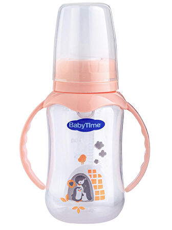 Babytime Kiraz Uçlu Kulplu Biberon 150 Ml Pudra 6+ 