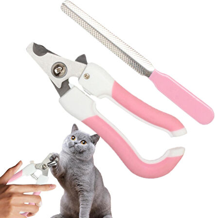 Törpülü Kedi Köpek Tırnak Makası 5,5*14,5 cm Pembe