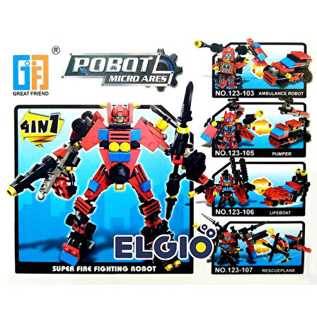 51 Parça 2in1 Robot Serisi - 123-105 (Lisinya)