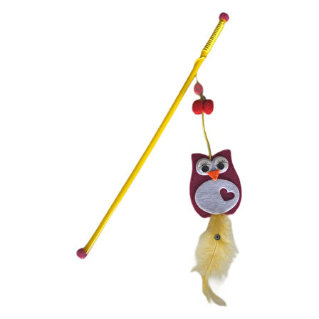 Plastik Saplı Kedi Oltası Renkli Model 42 cm