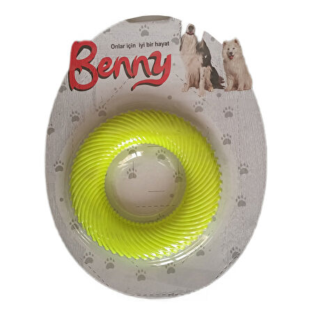 Benny Köpek Oyuncağı Yuvarlak 9,5 cm Sarı