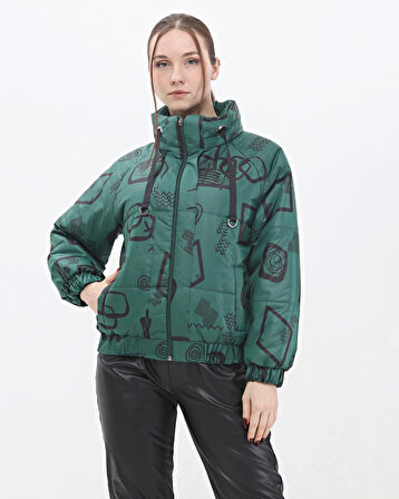 VEGER ÖZEL BASKI KAPİTONE KISA MONT