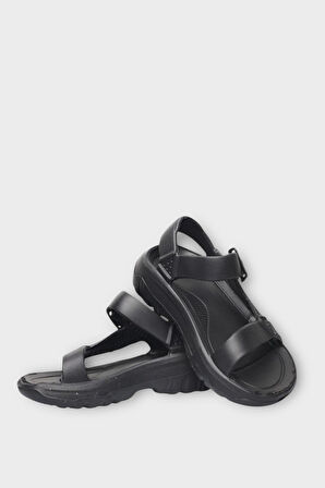 Unisex Eva Spor Kaymaz Yürüyüş Sandaleti SİYAH