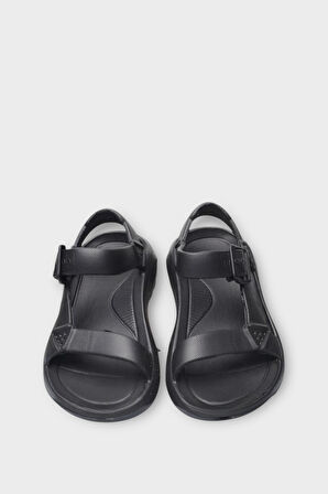 Unisex Eva Spor Kaymaz Yürüyüş Sandaleti SİYAH