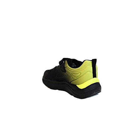 Kinetix Lennox Siyah-neon sarı Cırtlı Erkek Çocuk Spor Ayakkabı