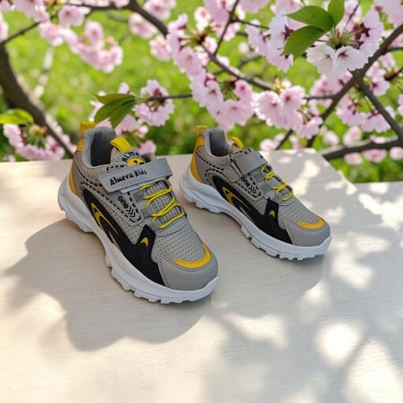 Almera Kids 620 Buz Sarı Cırtlı Erkek Çocuk Spor Ayakkabı