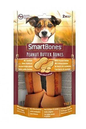 Smartbones Tavuklu ve Fıstık Ezmeli Medium Kemik 2 Li 158 Gr.