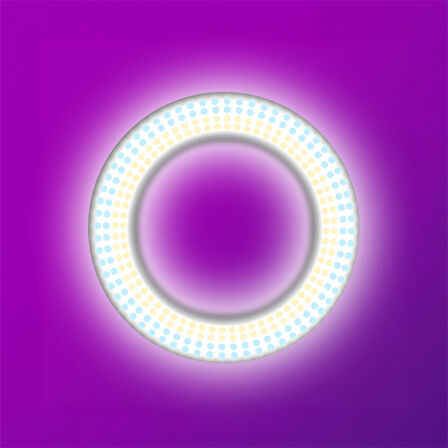 RGB RingLight 56cm Işıklı 3'lü Telefon Tutucu LJJ22 Led Selfie Youtuber Tiktok Işığı Kumandalı