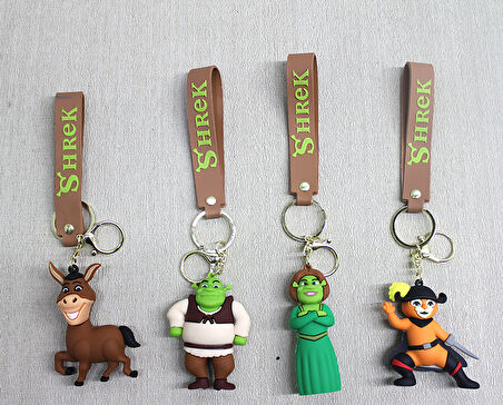 Shrek Karışık Karakterler Silikon Anahtarlık
