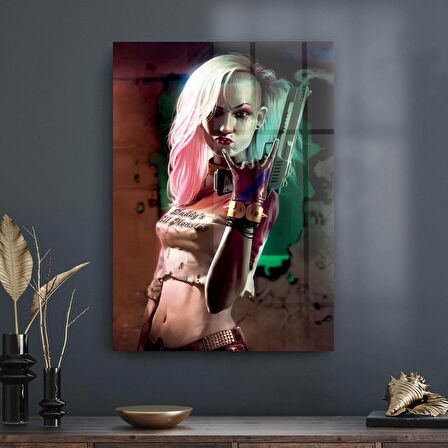 Decovetro Cam Tablo Harley Quinn Cyberpunk