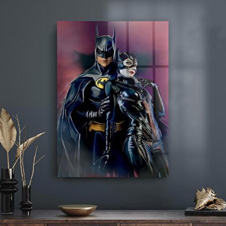 Decovetro Cam Tablo Batman Cat Woman