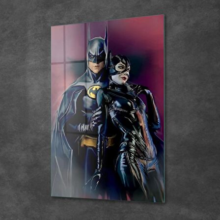 Decovetro Cam Tablo Batman Cat Woman