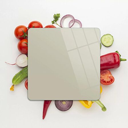 Decovetro Cam Kesme Tahtası Kare Bej 30x30 Cm