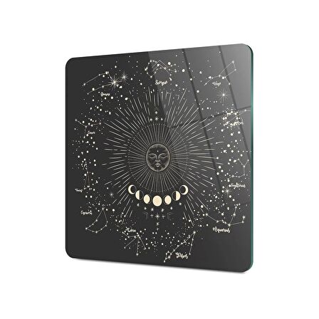 Decovetro Cam Kesme Tahtası Kare My Kitchen Horoscope Desenli 30x30 Cm