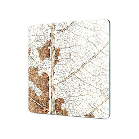 Decovetro Cam Kesme Tahtası Kare Sonbahar Yaprak Desenli 30x30 Cm