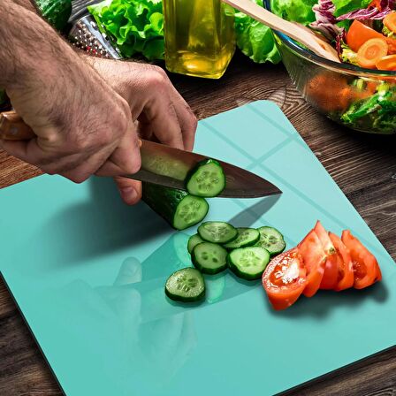 Decovetro Cam Kesme Tahtası Kare Küf Yeşili 30x30 Cm