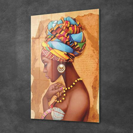 Decovetro Afrikalı Kadın Portre Cam Tablo