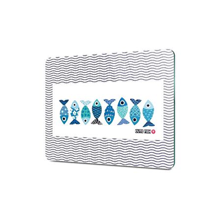 Decovetro Cam Kesme Tahtası Marine Cute Fish 20x30 Cm