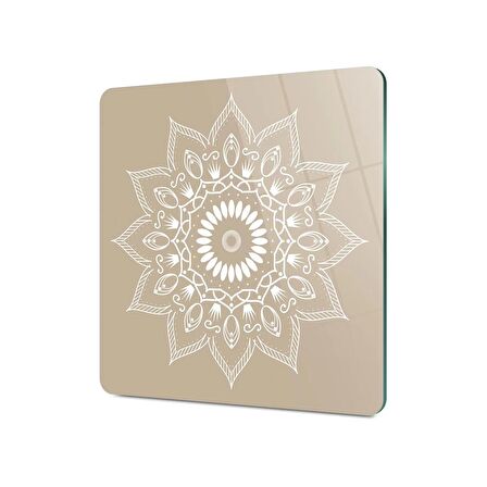 Decovetro Cam Kesme Tahtası Kare Mandala 4 Desenli