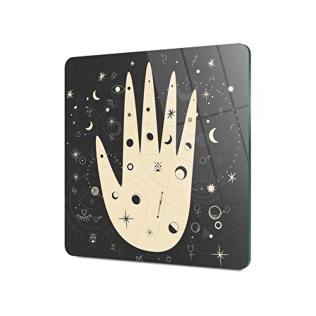 Decovetro Cam Kesme Tahtası Kare My Kitchen Horoscope Desenli 30x30 Cm