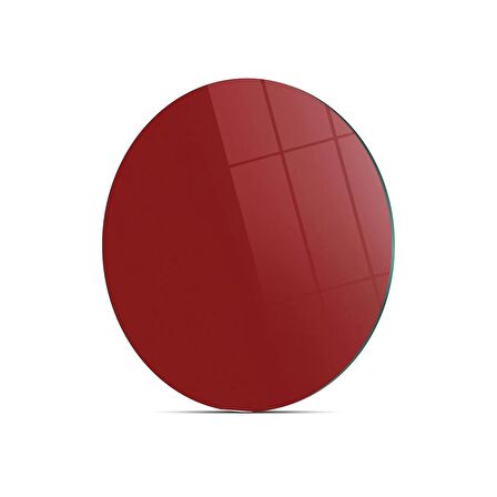 Decovetro Cam Kesme Tahtası Yuvarlak Bordo Rengi 30x30 Cm