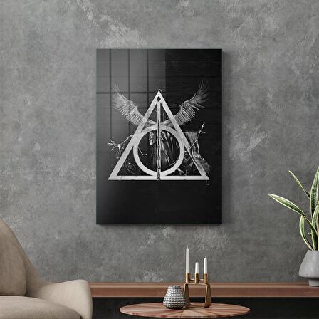 Decovetro Cam Tablo Harry Potter Ölüm Yadigarları Logo