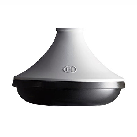 Emile Henry İnduksiyon Uyumlu Tajin 32 cm 4 Lt Slate Beyaz Kapaklı/Slate