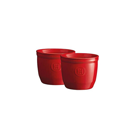 Emile Henry Fırın Kabı Ramekin No.8 Burgundy 2 Li Set-EH344008