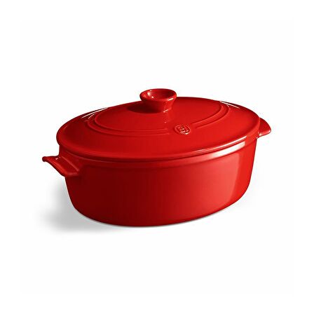 Emile Henry EH344560 Ateşe Dayanıklı Oval Seramik Tencere (32 cm. / 6 Litre)