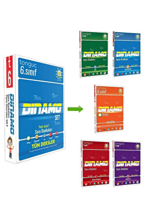 Tonguç 6. Sınıf Dinamo Soru Bankası Seti Tüm Dersler 5 Kitap 2021 - 2022