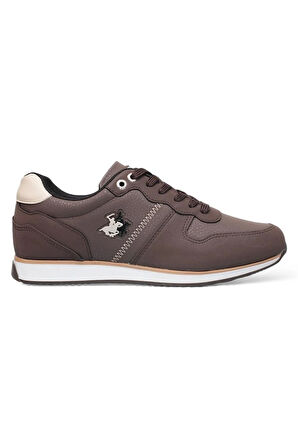 Erkek Günlük Cilt Sneaker Ayakkabı KAHVERENGİ - BEJ