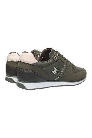 Erkek Günlük Cilt Sneaker Ayakkabı HAKİ - BEJ