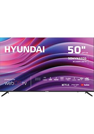 Hyundai 50HYN2205 4K Ultra HD 50" 127 Ekran Uydu Alıcılı webOS Smart LED TV