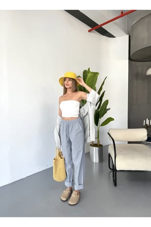 Jemmy Kadın Keten Pantolon W305